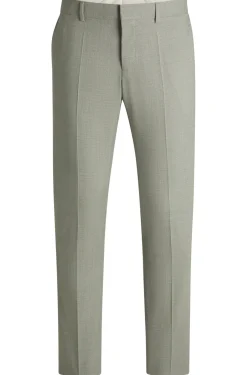 Slim-Fit Business-Hose aus einem gemusterten Schurwoll-Mix