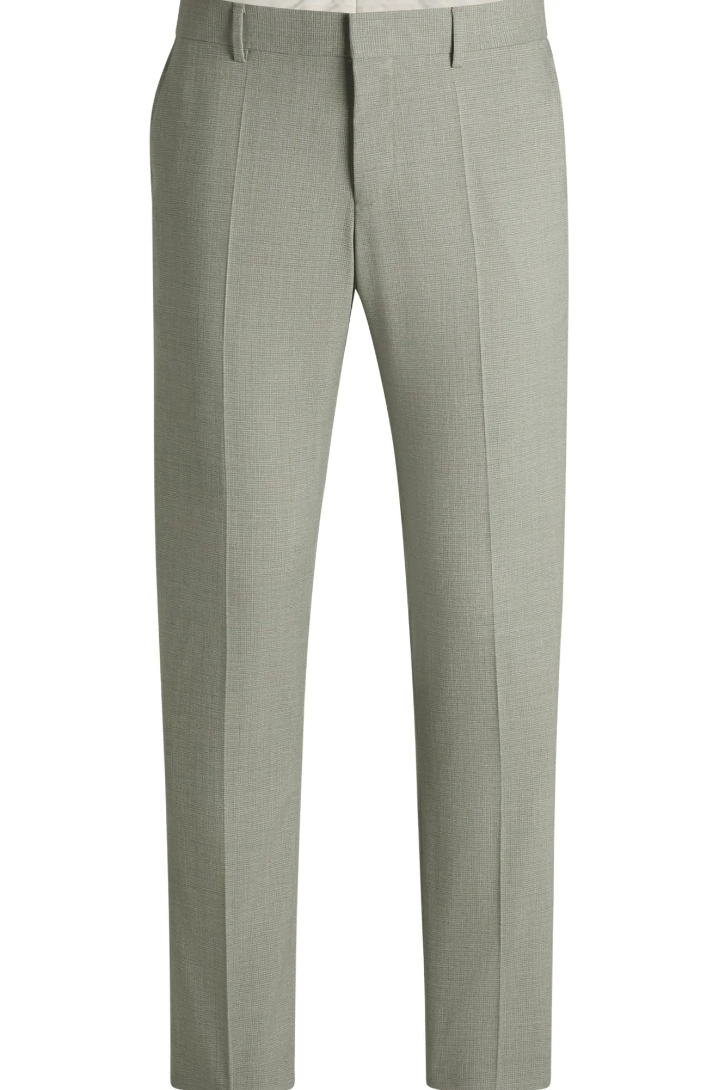 Slim-Fit Business-Hose aus einem gemusterten Schurwoll-Mix