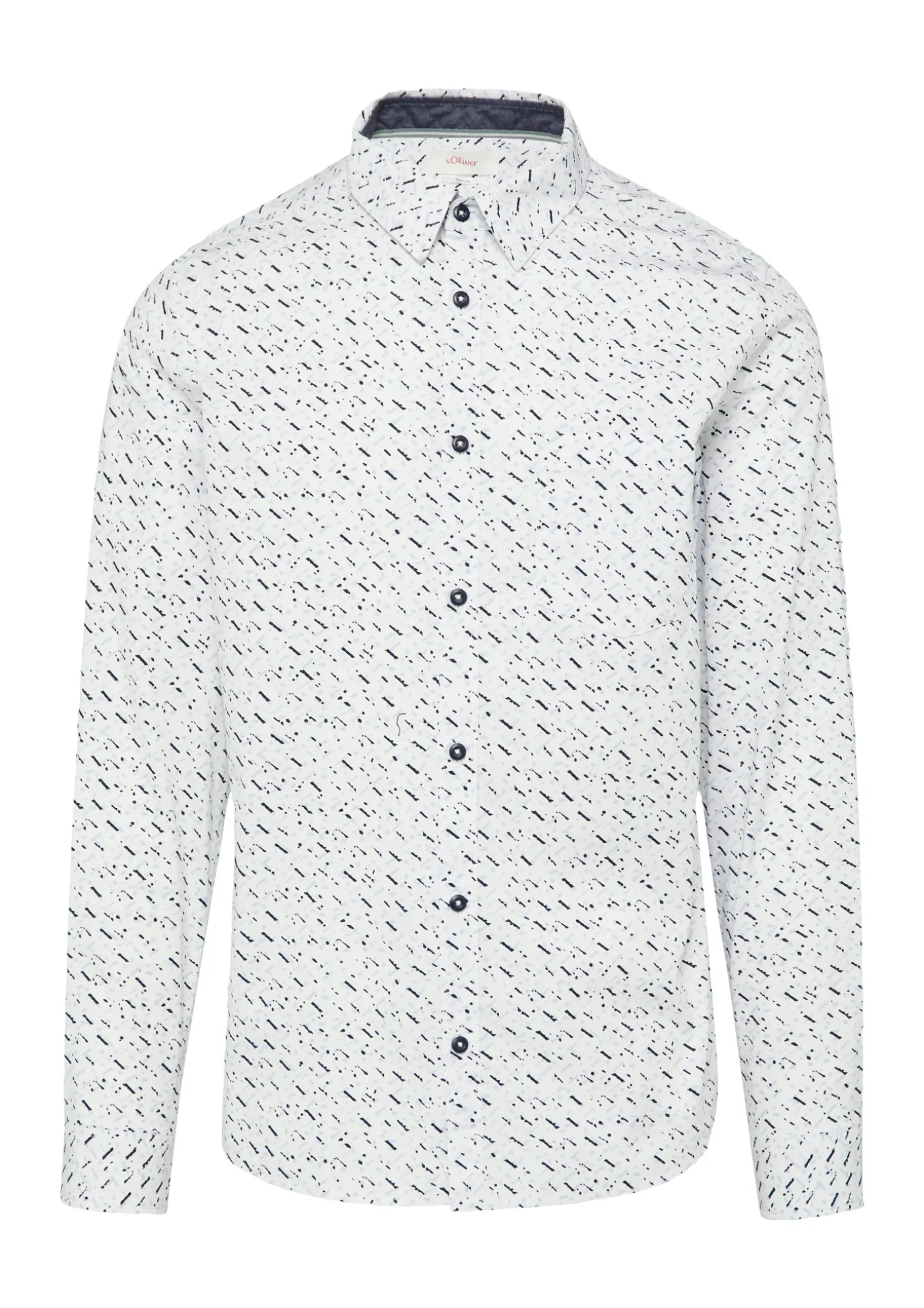 Slim Fit: Gemustertes Hemd aus Popelin