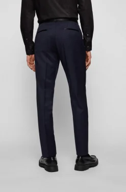 SLIM-FIT SMOKING-HOSE AUS SCHURWOLL-SERGE