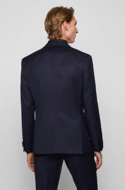 SLIM-FIT SMOKING-JACKETT AUS SCHURWOLL-SERGE