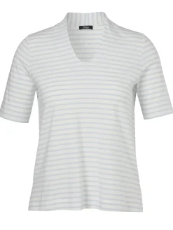 Softes Baumwoll-Jersey-Shirt mit Kelchkragen