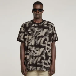 Sprayed Letters Loose T-Shirt