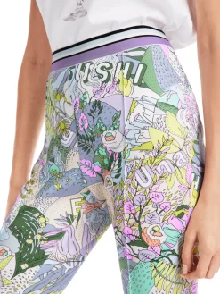Stoffhose mit Allover-Muster