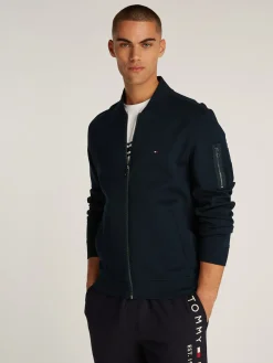 Strickjacke mit Baseball Kragen