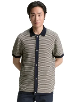 Strick-Poloshirt aus Baumwolle