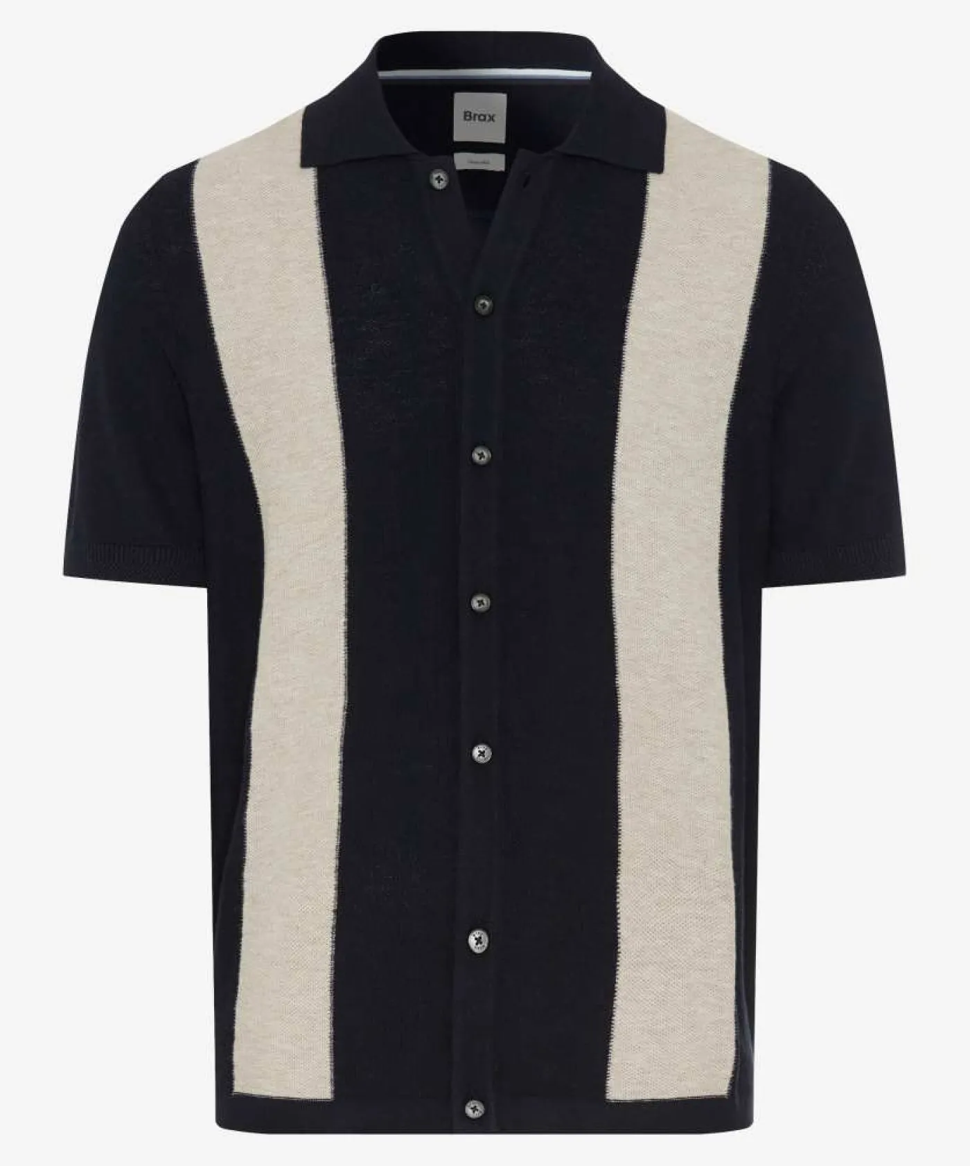 Strickpoloshirt mit Streifen