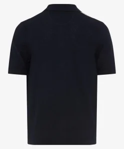 Strickpoloshirt mit Streifen