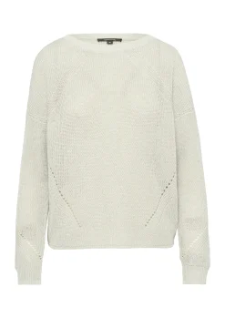 Strickpullover aus Viskosemix mit Rippbündchen