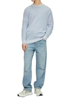 Strickpullover in Melange-Optik