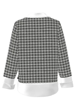 Strickpullover mit aufgesteppten Seitenstreifen