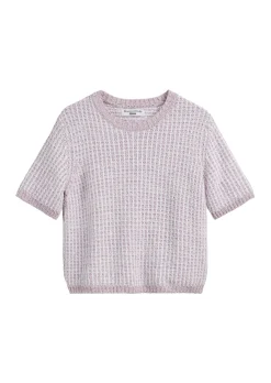 Strickpullover mit kurzem Arm