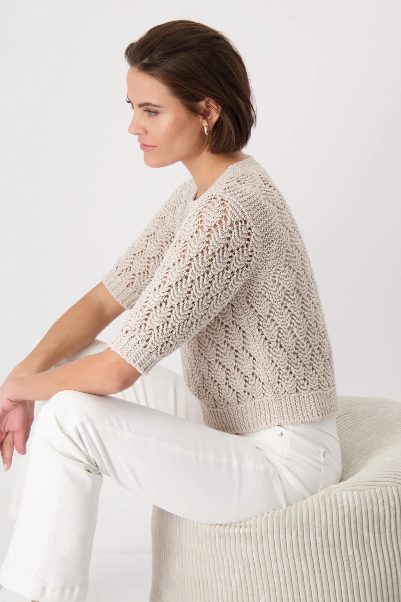 Strickpullover mit Lurex