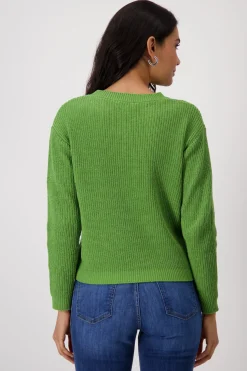 Strickpullover mit Perlfangmuster