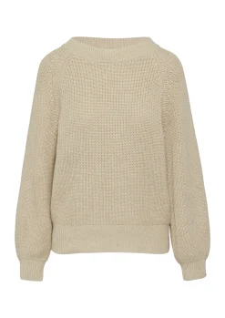 Strickpullover mit Raglan-Ärmeln und Rippbündchen