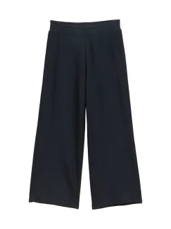 Strukturierte Wide Leg Hose