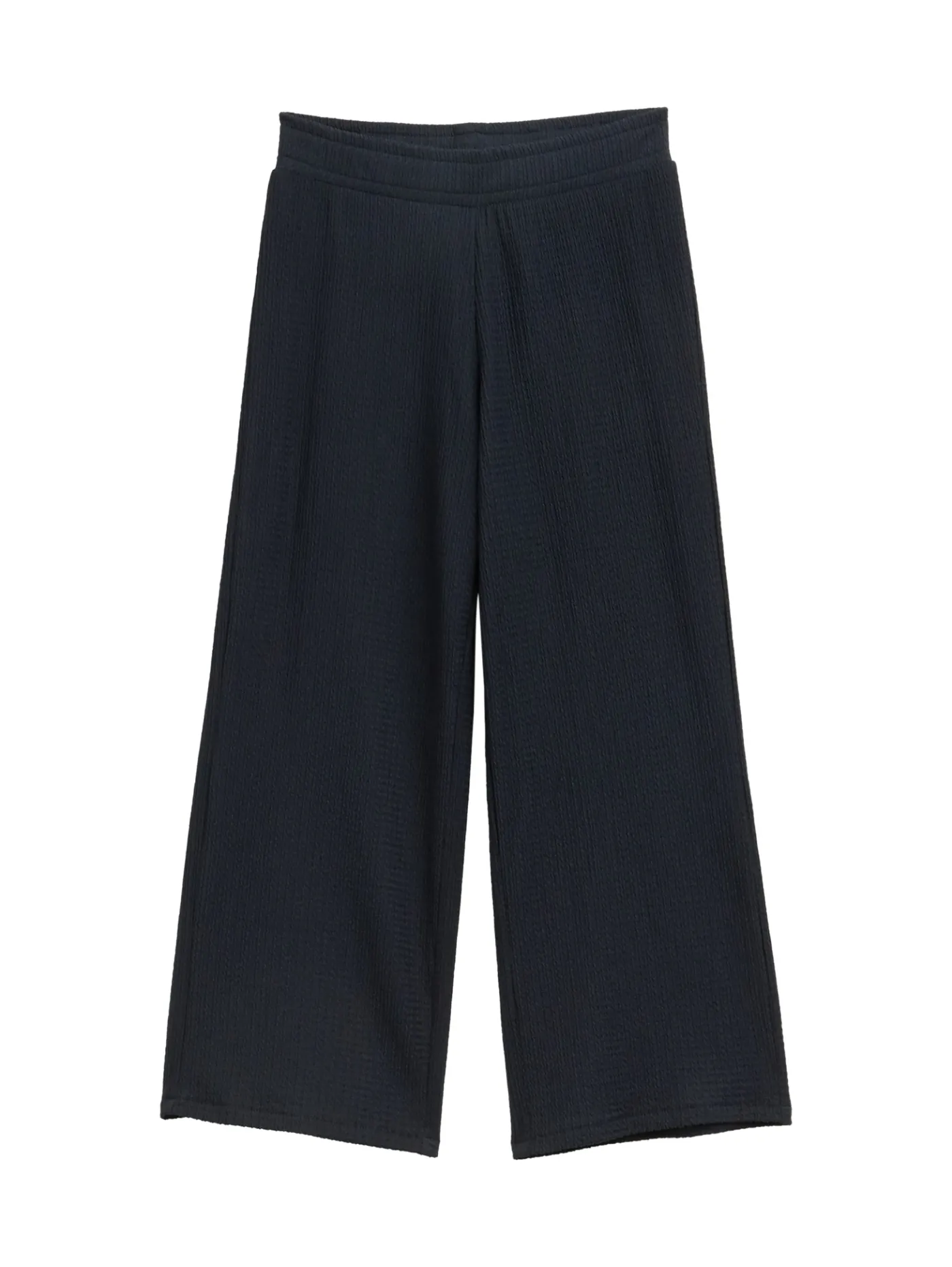 Strukturierte Wide Leg Hose