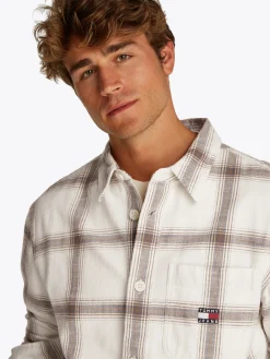 Strukturiertes Overshirt mit Karomuster