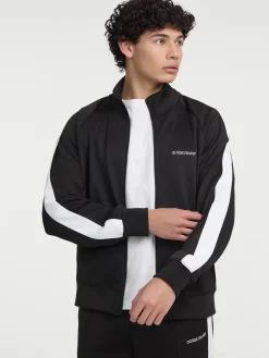 Sweatjacke mit seitlichem Kontraststreifen