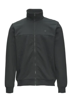 Sweatjacke mit Stehkragen und Logo-Detail