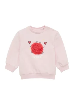 Sweatshirt aus Baumwollmix mit Chiffon-Applikation