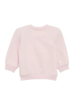 Sweatshirt aus Baumwollmix mit Chiffon-Applikation