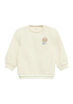 Sweatshirt aus Baumwollstretch mit Front-, Rücken- und Ärmelprint