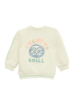 Sweatshirt aus Baumwollstretch mit Front-, Rücken- und Ärmelprint