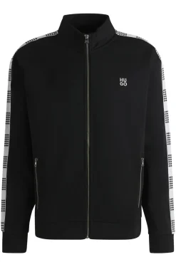 Sweatshirt aus Baumwollmischung mit Karoband