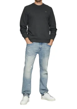 Sweatshirt aus Baumwollmix mit Logo-Detail