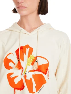 Sweatshirt im 3D-Hibiskus-Print
