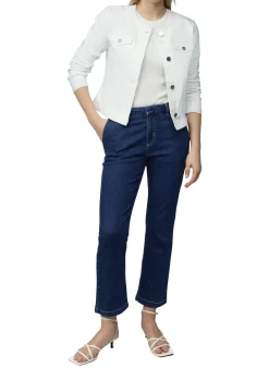 Taillierte Jeansjacke mit Waschung
