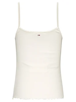 Tank Top mit Spitzenbesatz
