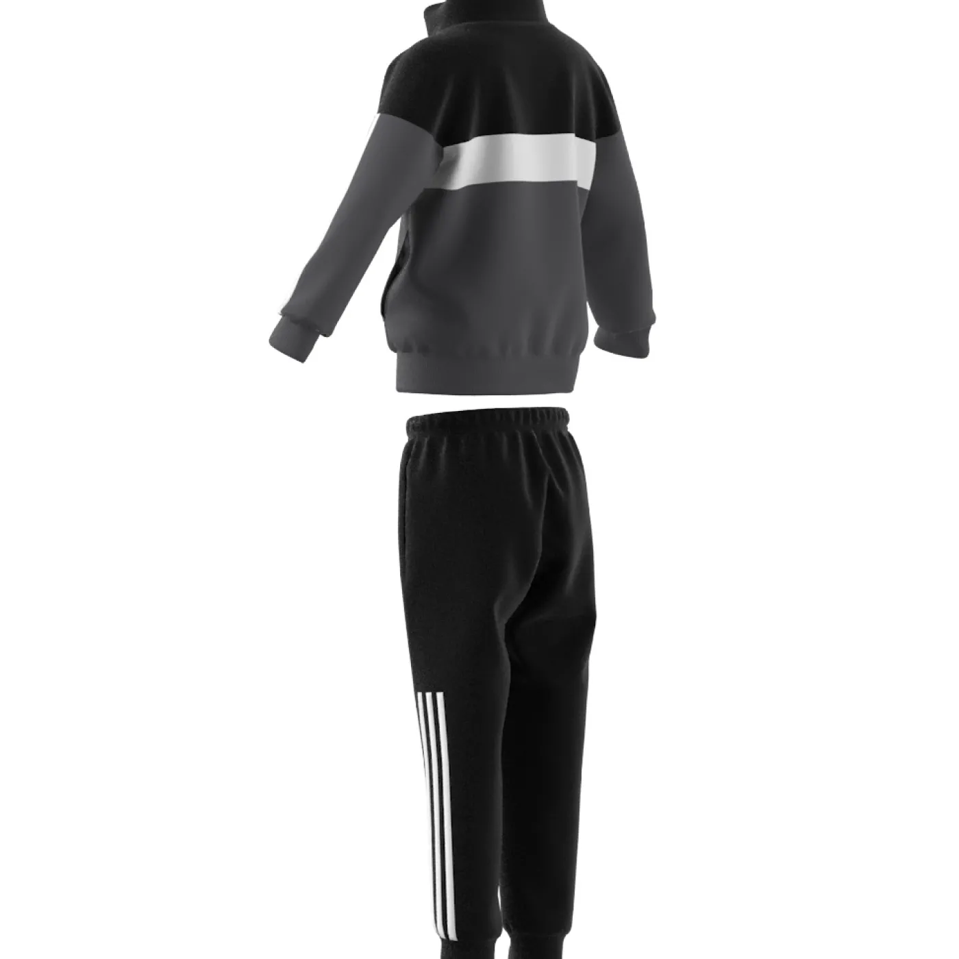 Tiberio 3-Streifen Colorblock Shiny Kids Trainingsanzug