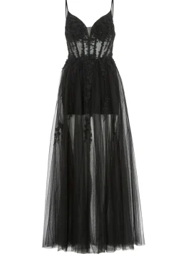 Tüllkleid mit kurzer Jerseyhose