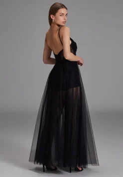 Tüllkleid mit kurzer Jerseyhose