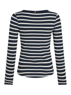 TOMMY HILFIGER Geripptes Slim Fit Langarmshirt 10704297