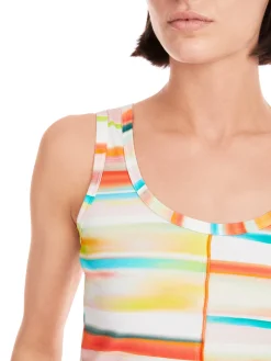 Top mit Streifen im Batik-Look