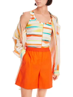 Top mit Streifen im Batik-Look