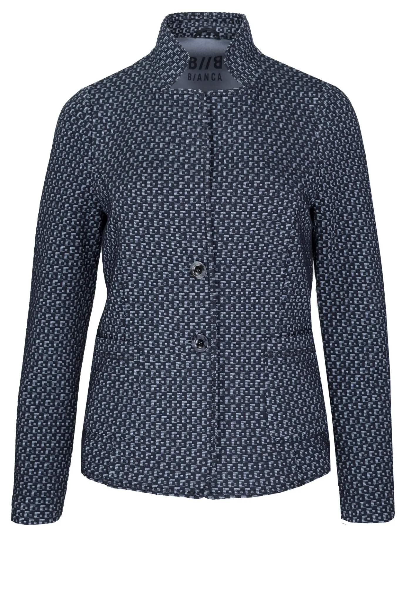 Trendiger Jerseyblazer mit 2-Knopf-Verschluß
