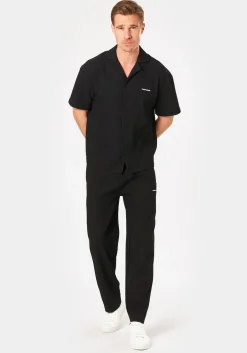 TROY PLISSEE SUMMER SHIRT BLACK