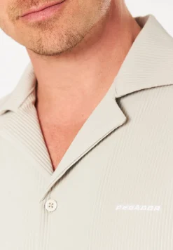 TROY PLISSEE SUMMER SHIRT PEARL GREY