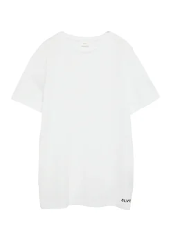T-Shirt aus Baumwolle mit kleinem Schriftprint