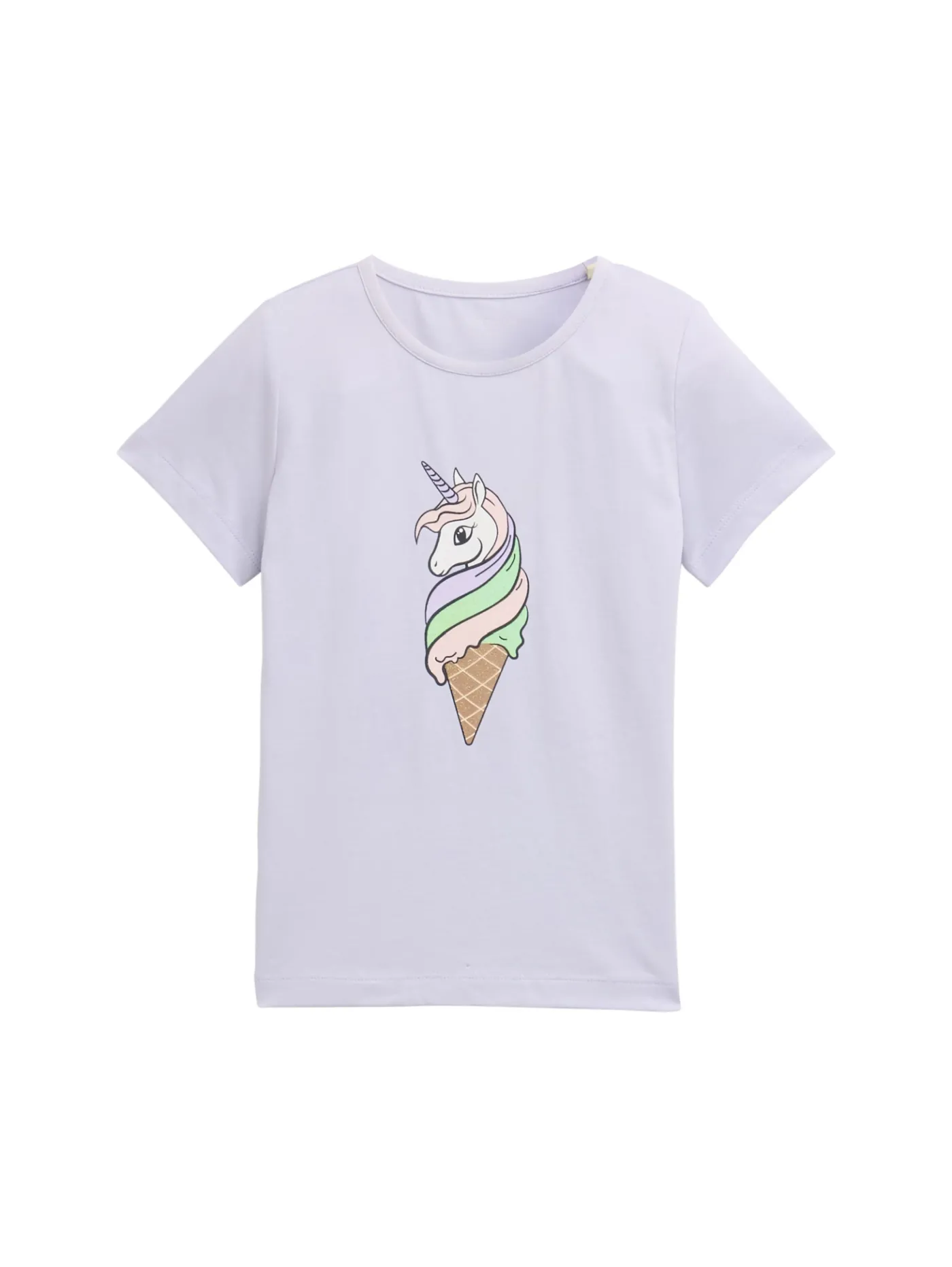 T-Shirt mit Glitzer-Print