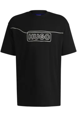 T-Shirt aus Baumwoll-Jersey mit Kettenstich-Logo