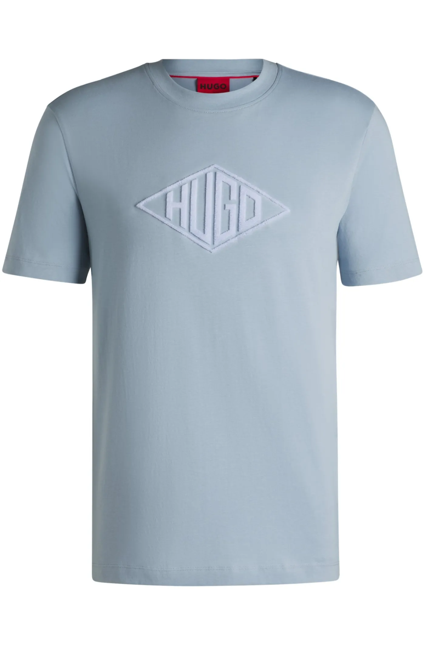 T-Shirt aus Baumwoll-Jersey mit geometrischer Logo-Stickerei