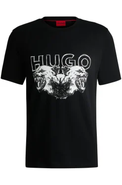 T-Shirt aus Baumwoll-Jersey mit Logo- und Animal-Grafik