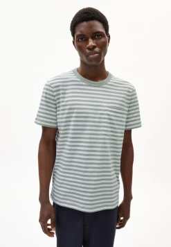 T-Shirt aus Bio-Baumwolle MAARKOS POCKET STRIPES