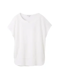 T-Shirt aus Materialmix