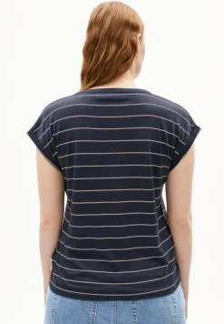 T-Shirt aus TENCEL™ Lyocell Mix JILAANA FINE STRIPES